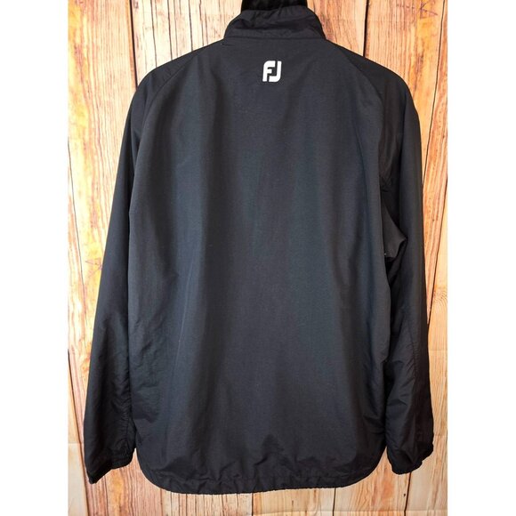 FootJoy FJ Black/White Windbreaker Golf Jacket Large - Picture 3 of 8